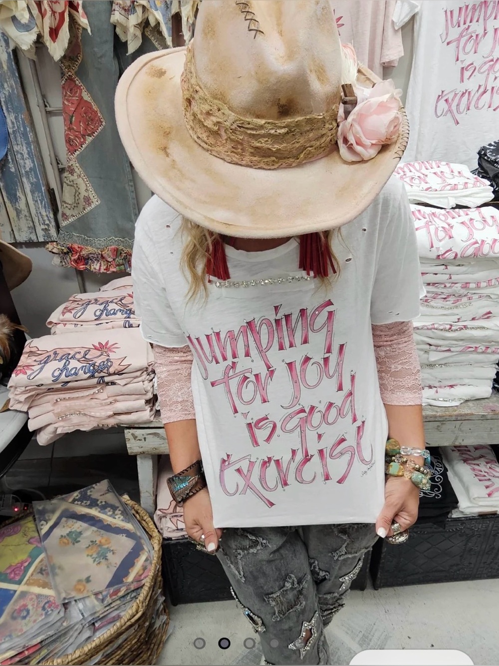 Relaxed Short Sleeve Graphic Tee in White with Pink Script